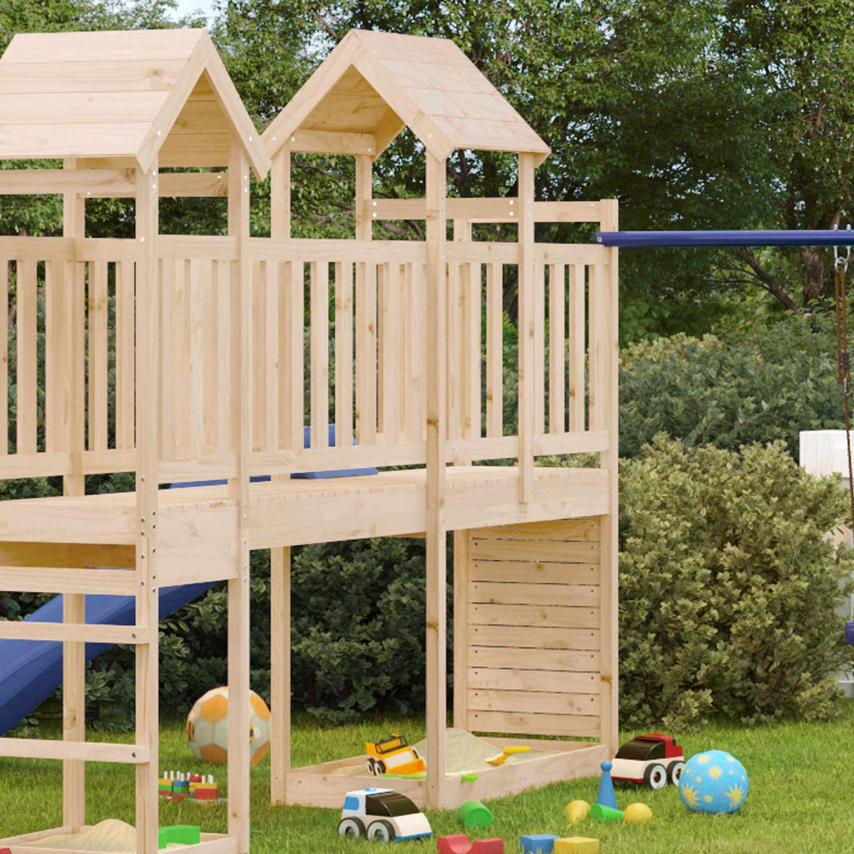 Play Tower Brown 53 x 110.5 x 214 cm Solid Pine Wood