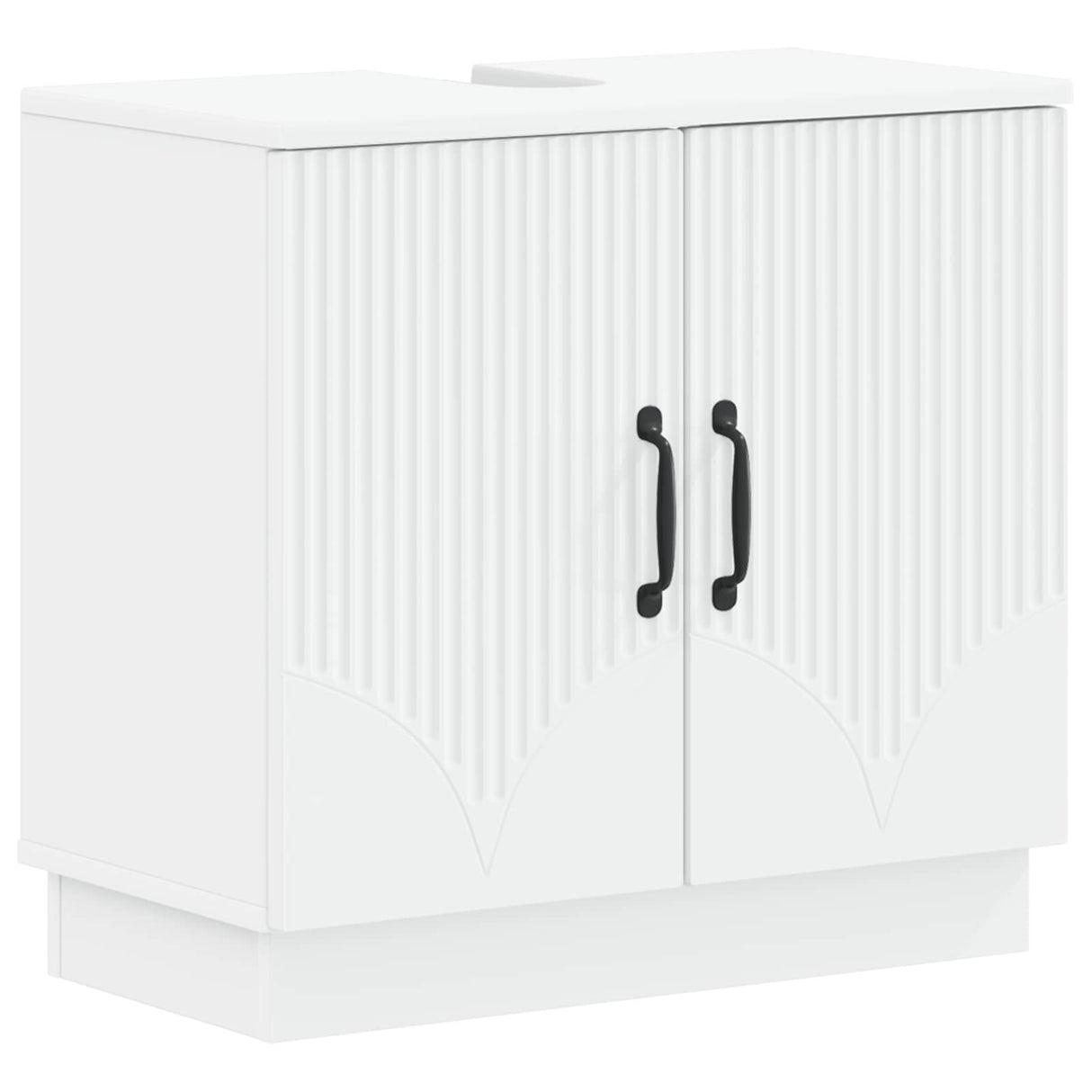 3 Piece Bathroom Cabinet Set HOORN White Engineered Wood