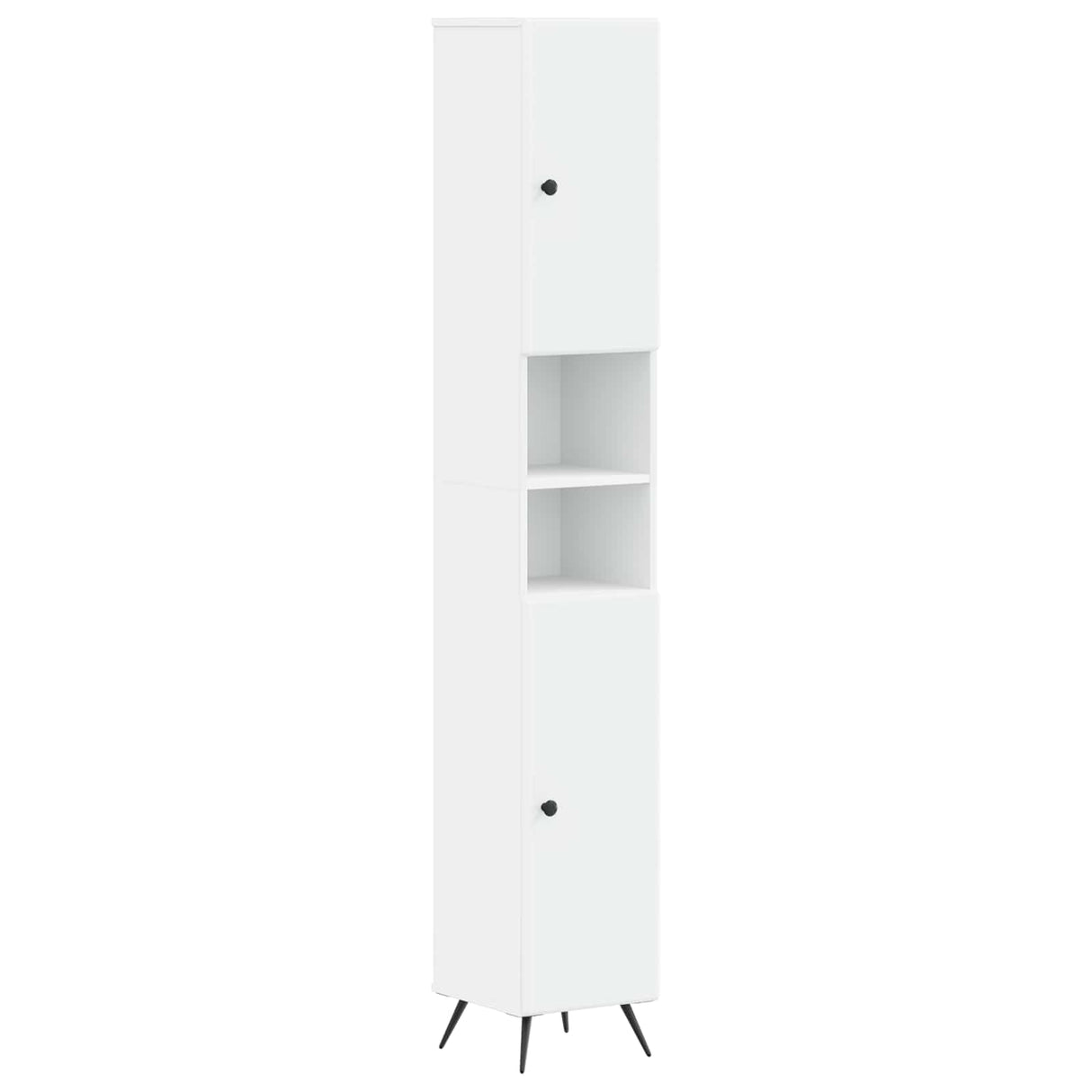 3 Piece Bathroom Cabinet Set BREDA White Engineered Wood
