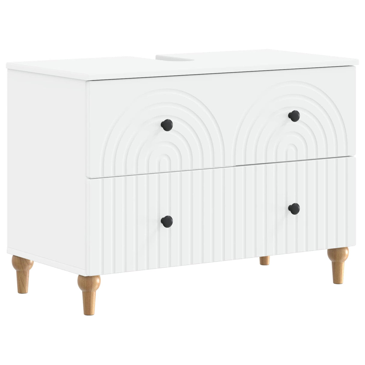 2 Piece Bathroom Cabinet Set ALKMAAR White Engineered Wood