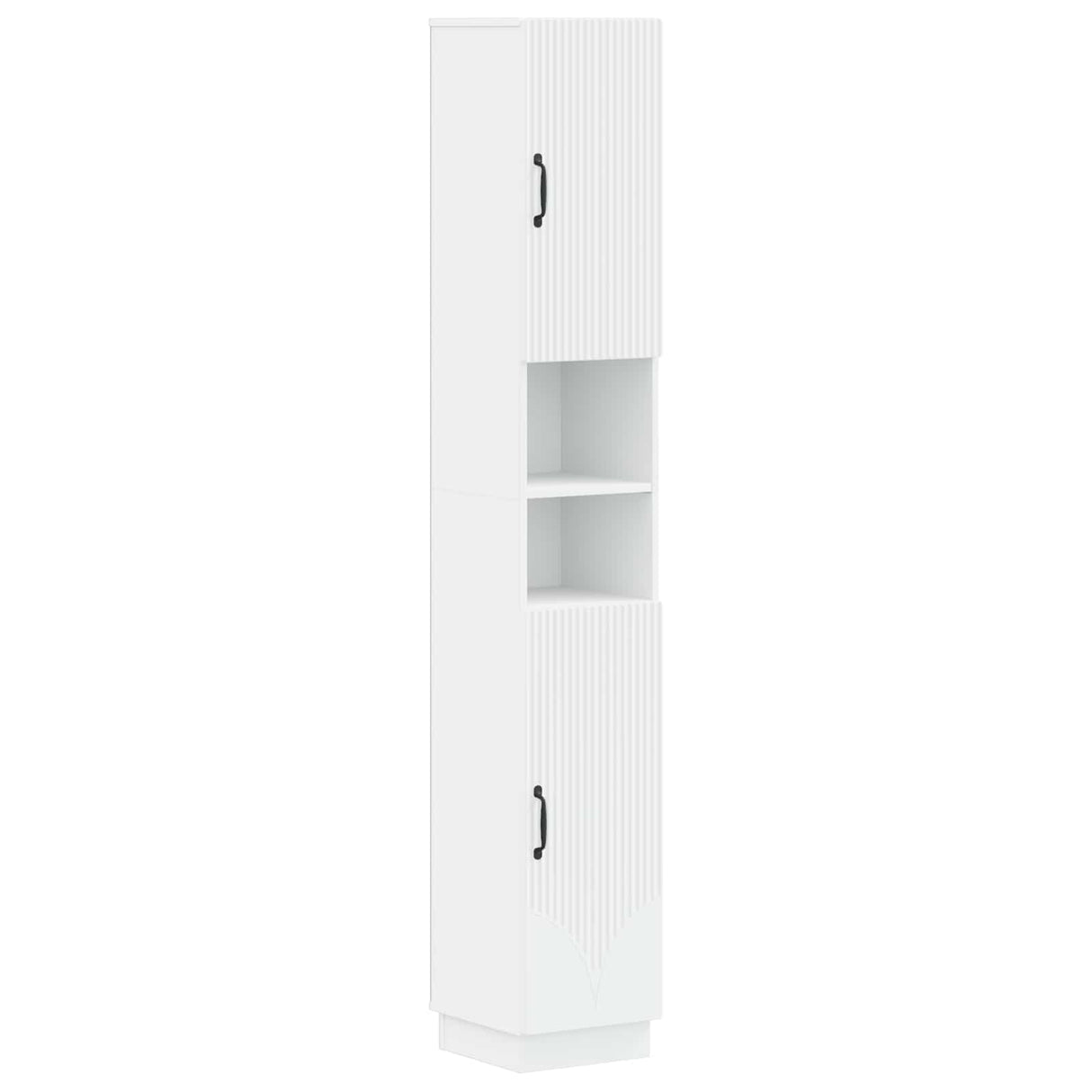 2 Piece Bathroom Cabinet Set HOORN White Engineered Wood