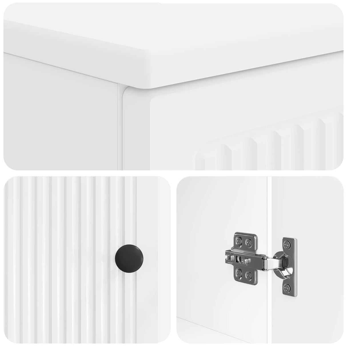2 Piece Bathroom Cabinet Set UTRECHT White Engineered Wood