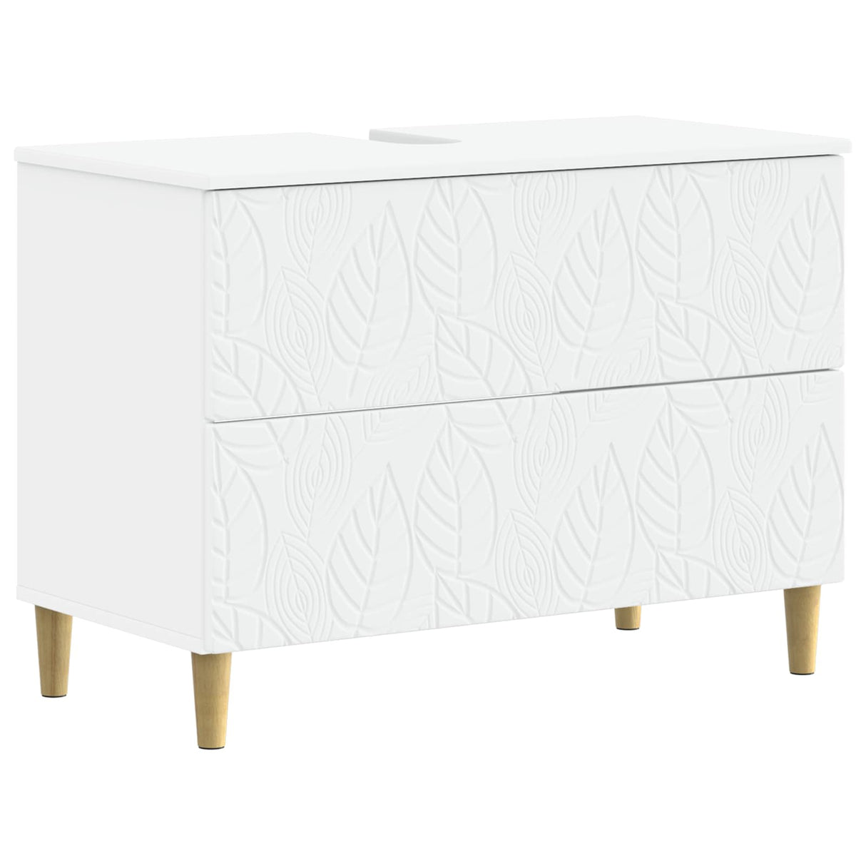 2 Piece Bathroom Cabinet Set DELFT White Engineered Wood