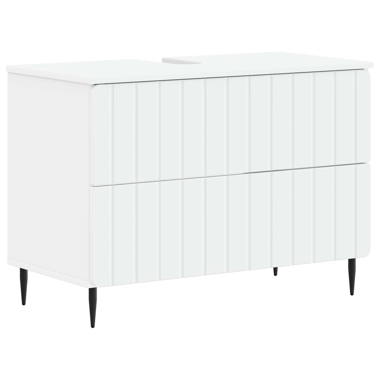 3 Piece Bathroom Cabinet Set ZWOLLE White Engineered Wood