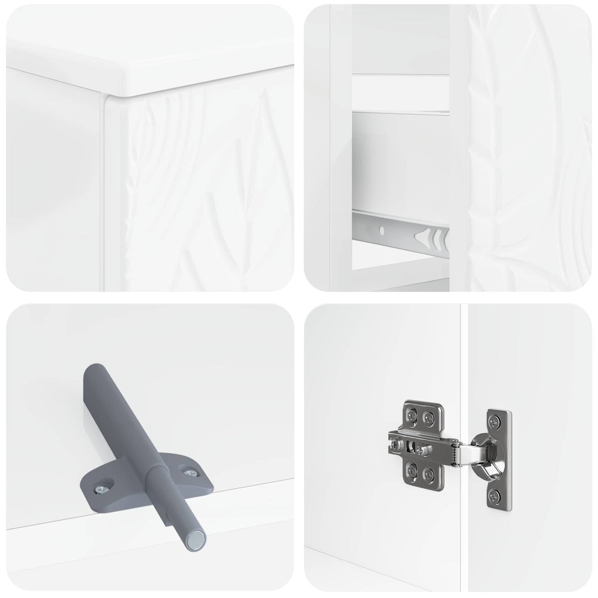 3 Piece Bathroom Cabinet Set DELFT Engineered Wood