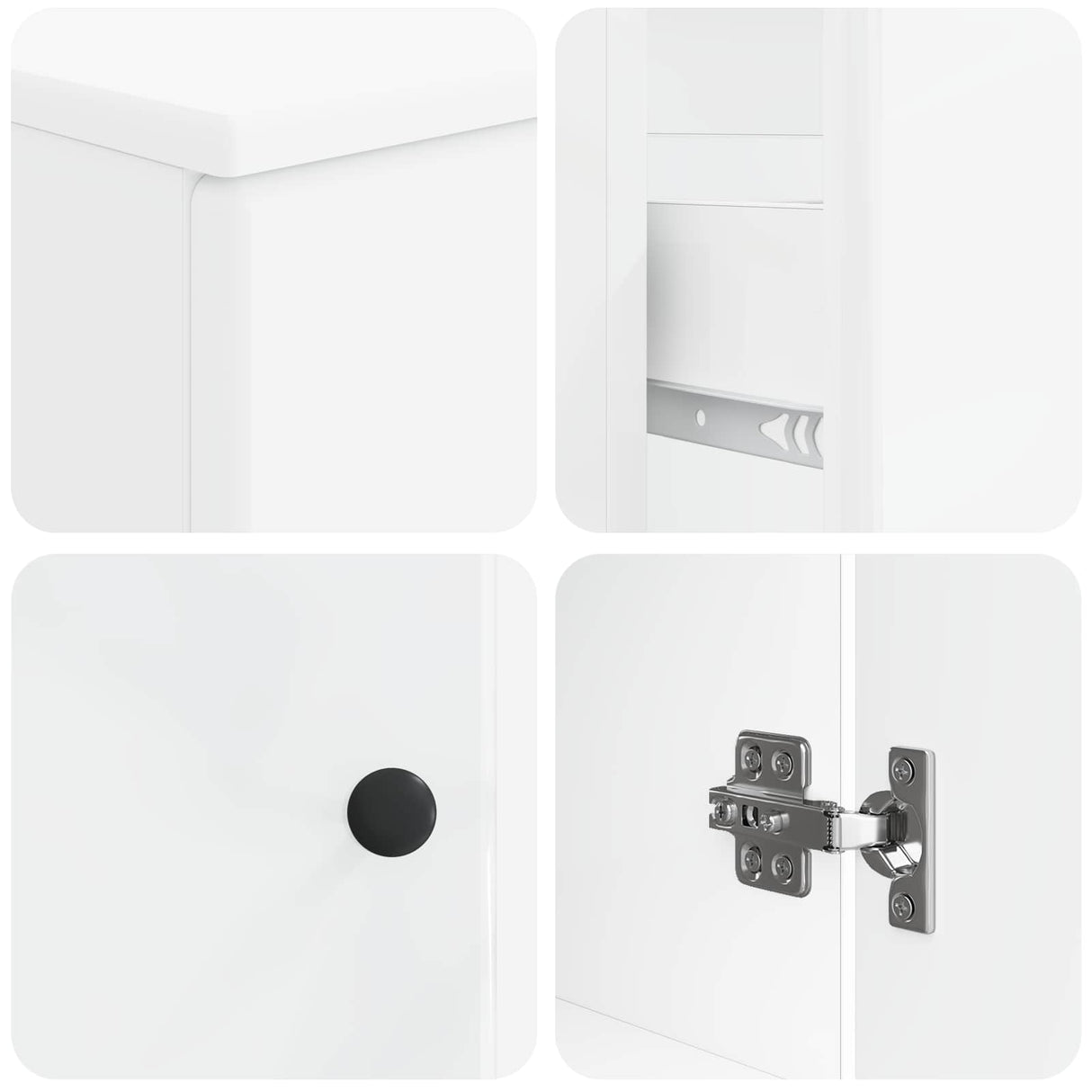 3 Piece Bathroom Cabinet Set BREDA Engineered Wood