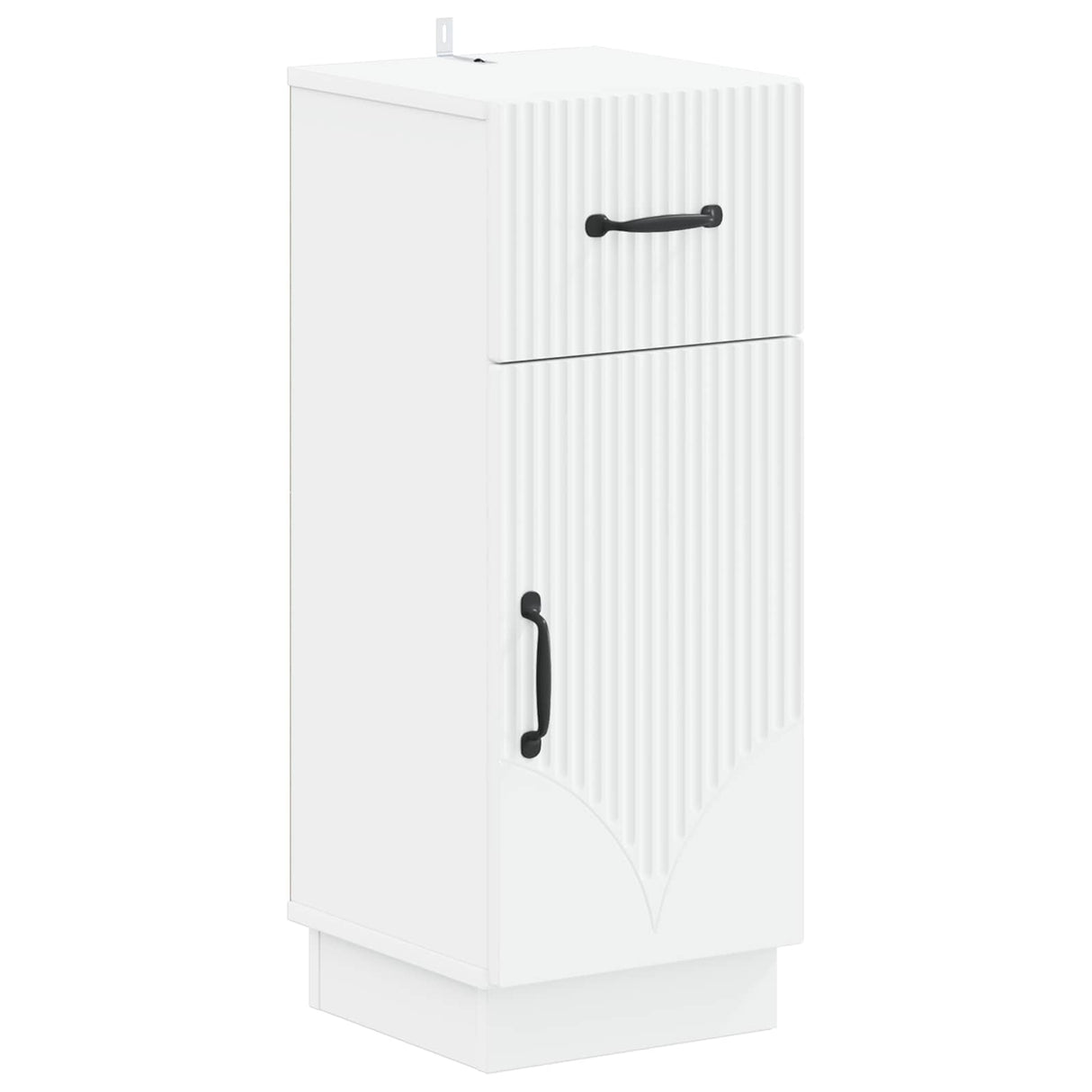 3 Piece Bathroom Cabinet Set HOORN White Engineered Wood