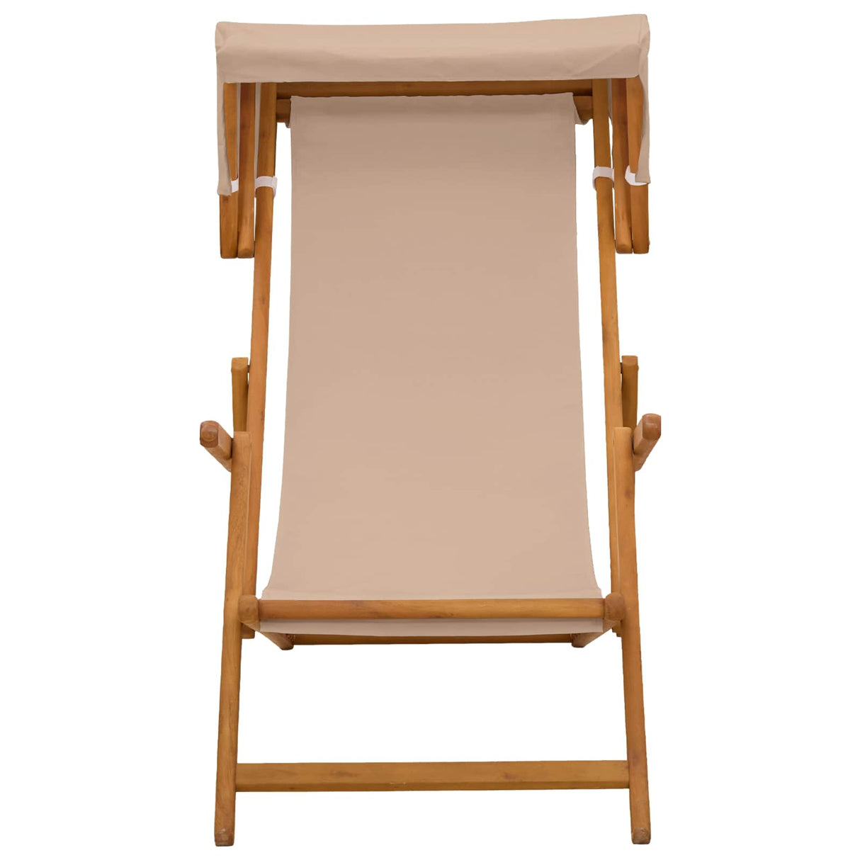 Deck Chair 2 pcs 3 Position Solid Eucalyptus Wood Taupe