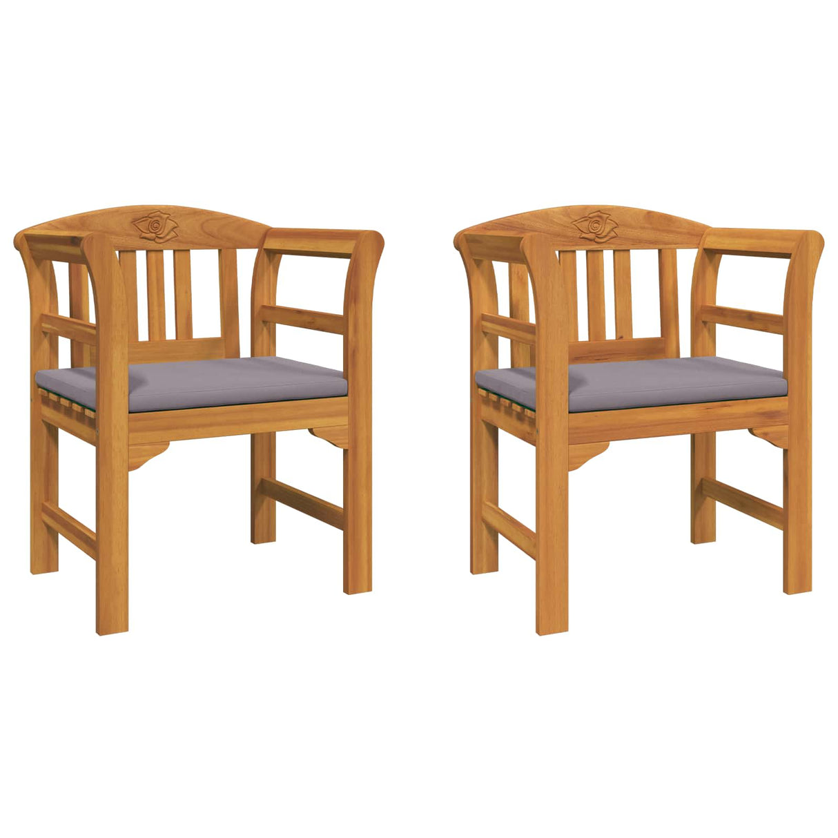 Rose Bench Natural 68.5 x 46 x 82.5 cm Solid Acacia Wood