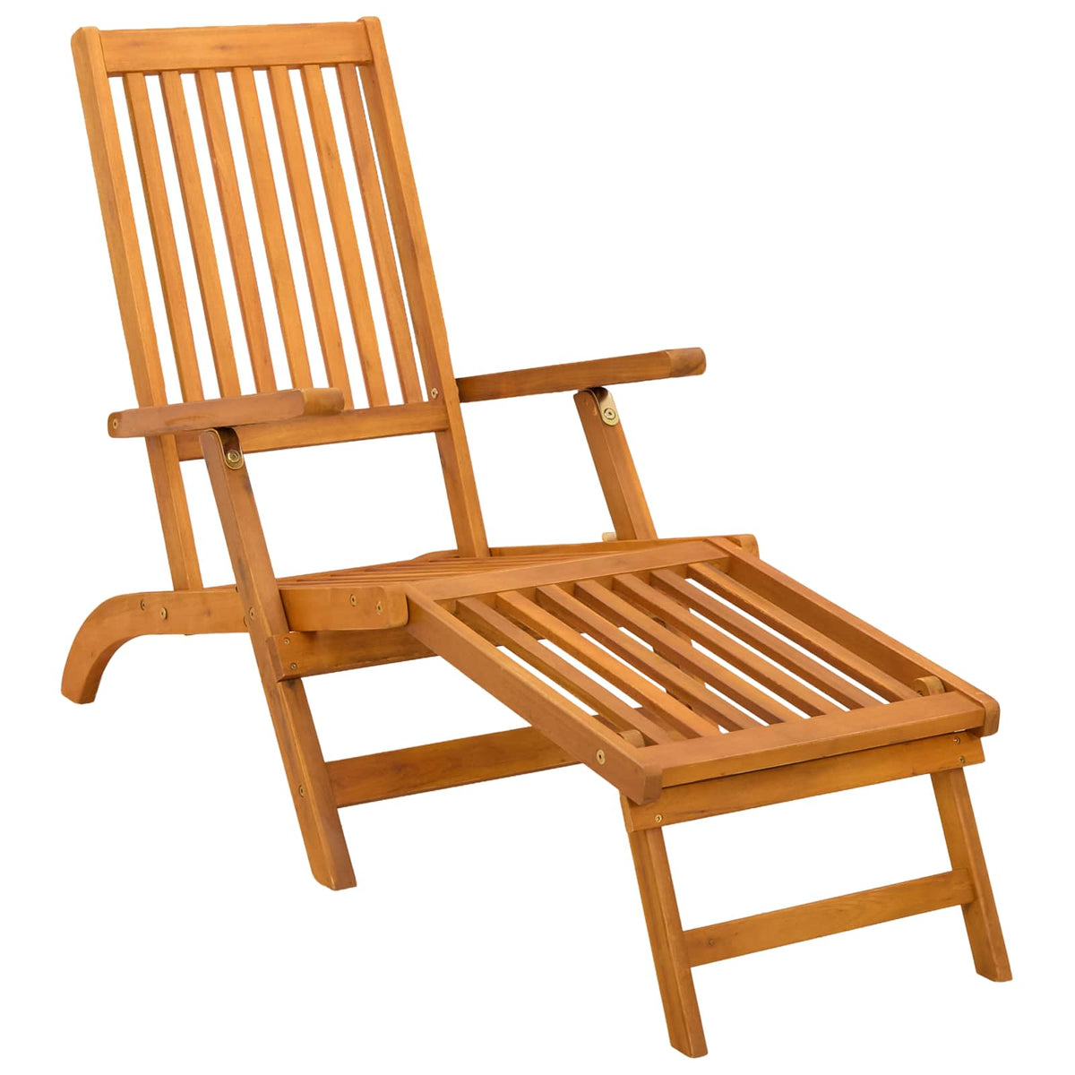 Reclining and Folding Sunlounger 2 pcs Solid Acacia Wood Grey