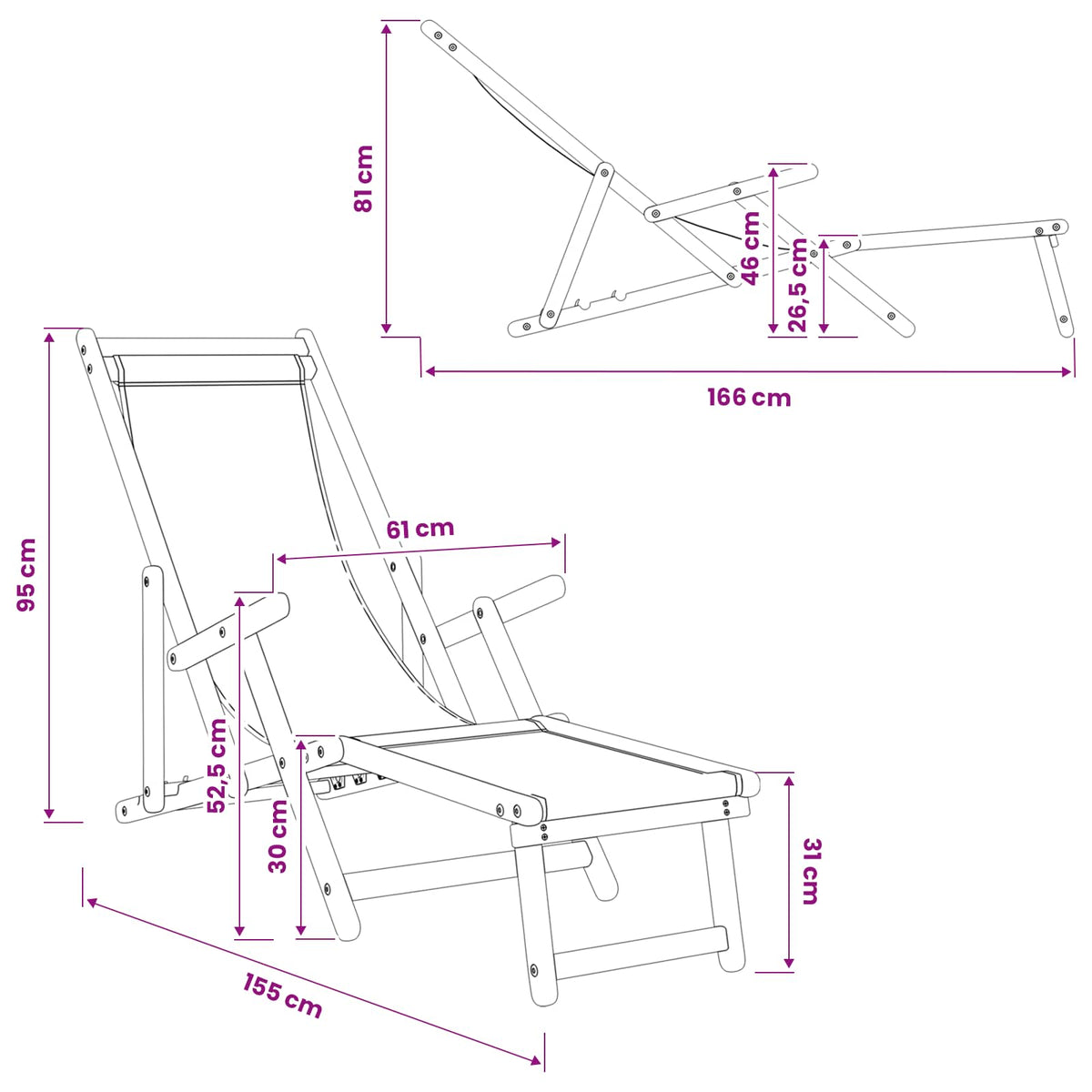 Folding Sun Lounger Solid Eucalyptus Wood Beige