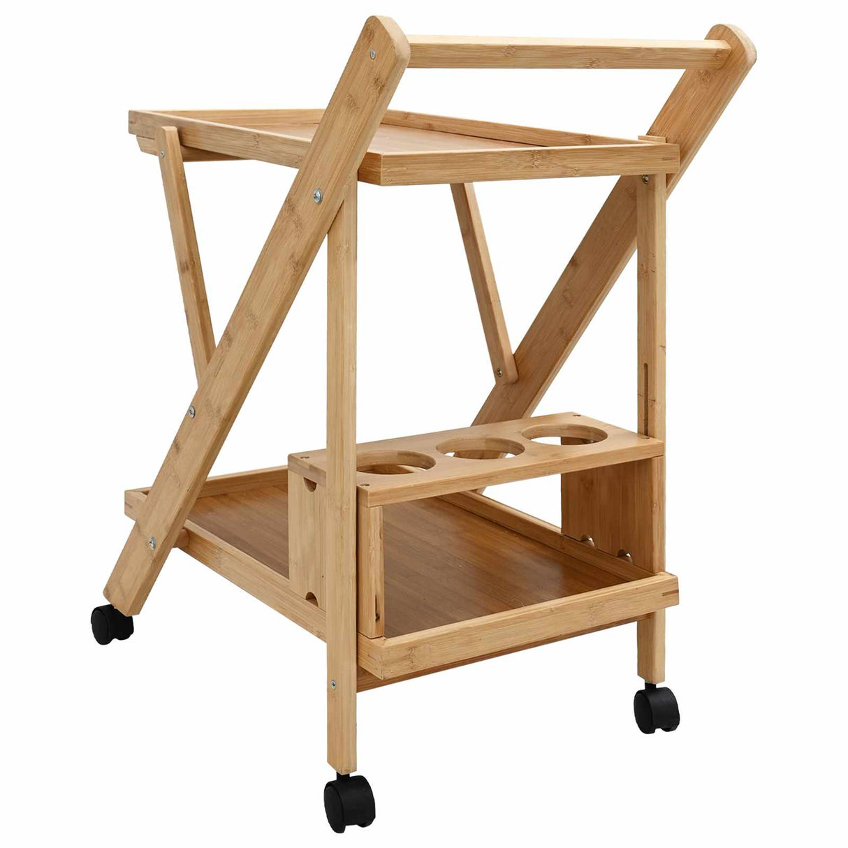 Kitchen Trolley with Wheels Light Brown 65 x 40.5 x 76.5 cm