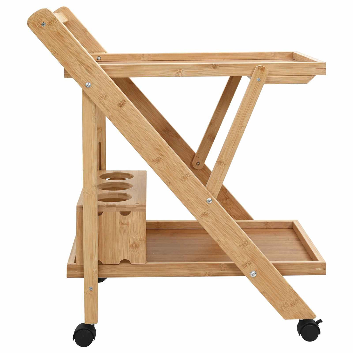 Kitchen Trolley with Wheels Light Brown 65 x 40.5 x 76.5 cm