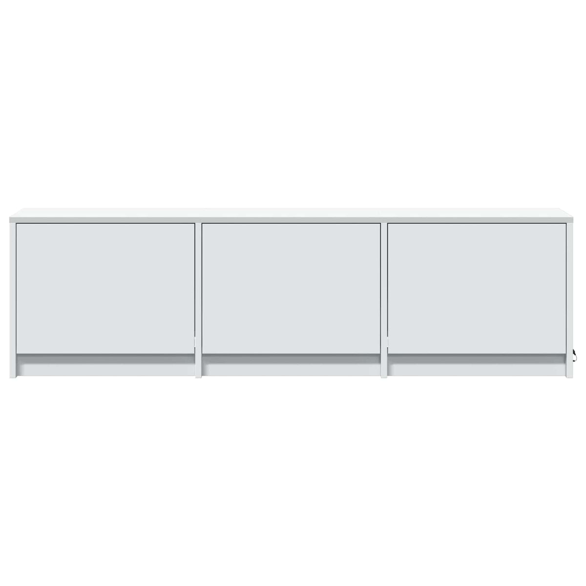 TV Cabinet with LED 140 x 34 x 40 cm White Engineered Wood