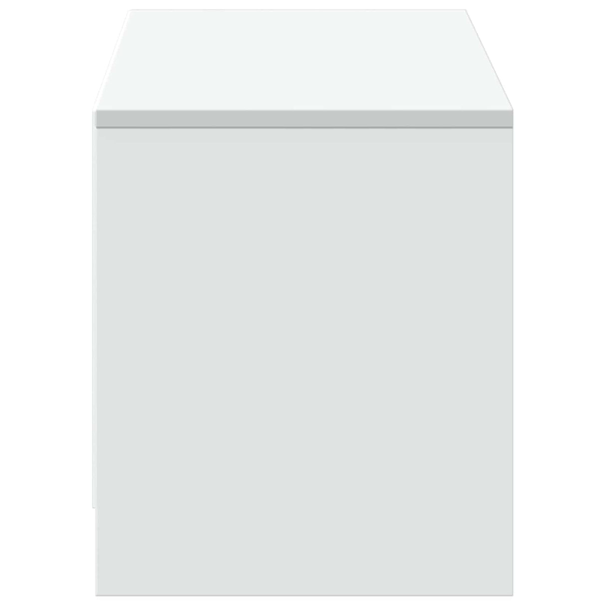 TV Cabinet with LED 140 x 34 x 40 cm White Engineered Wood