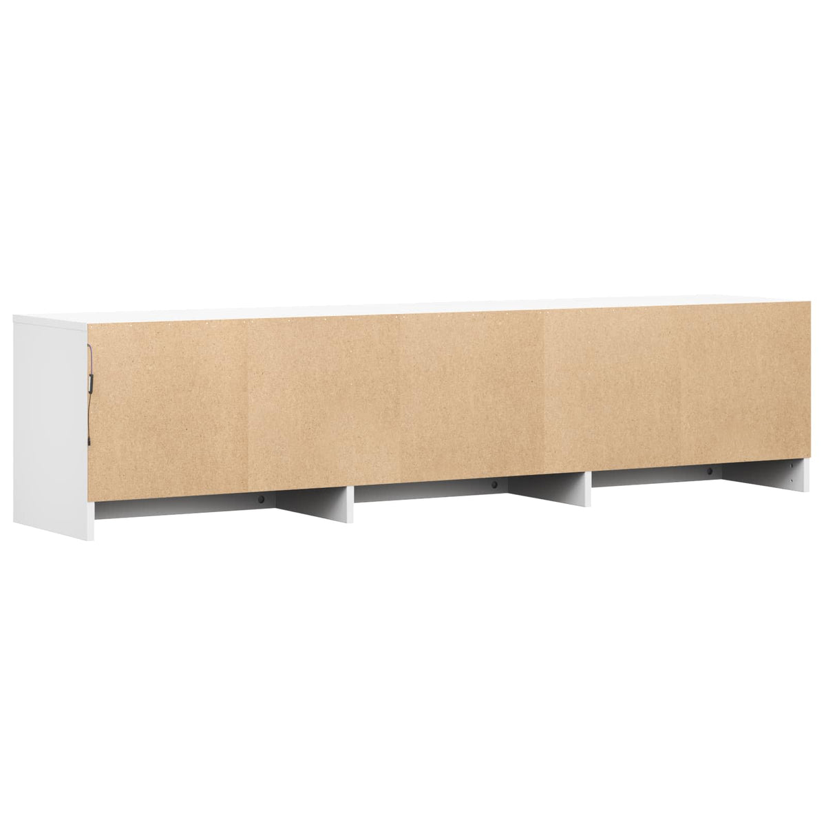 TV Cabinet with LED 165 x 34 x 40 cm White Engineered Wood