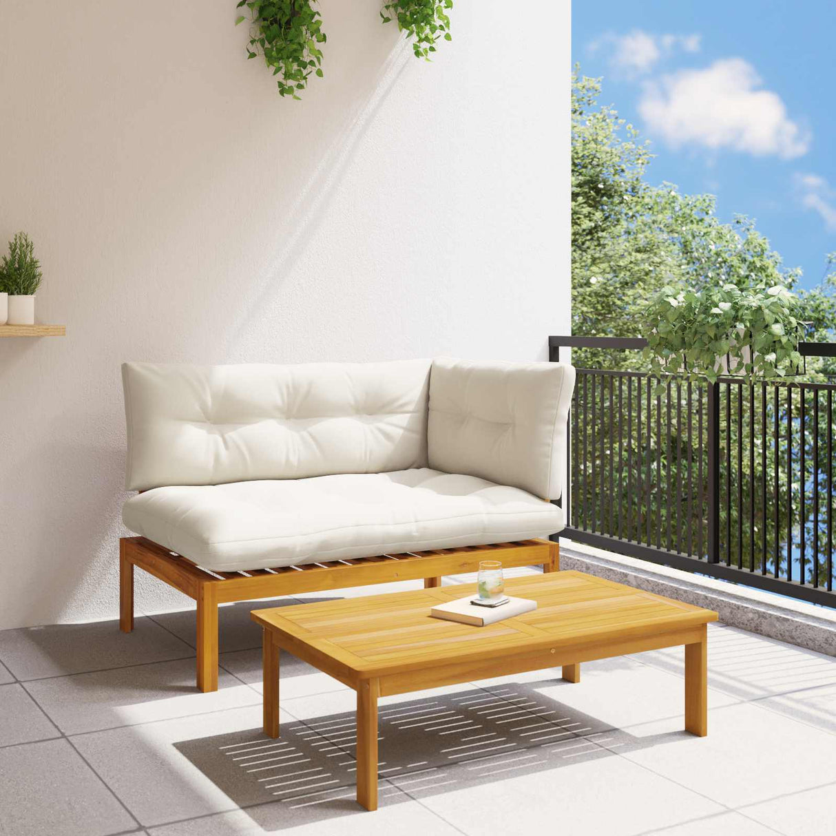 2 pcs Acacia Wood Brown