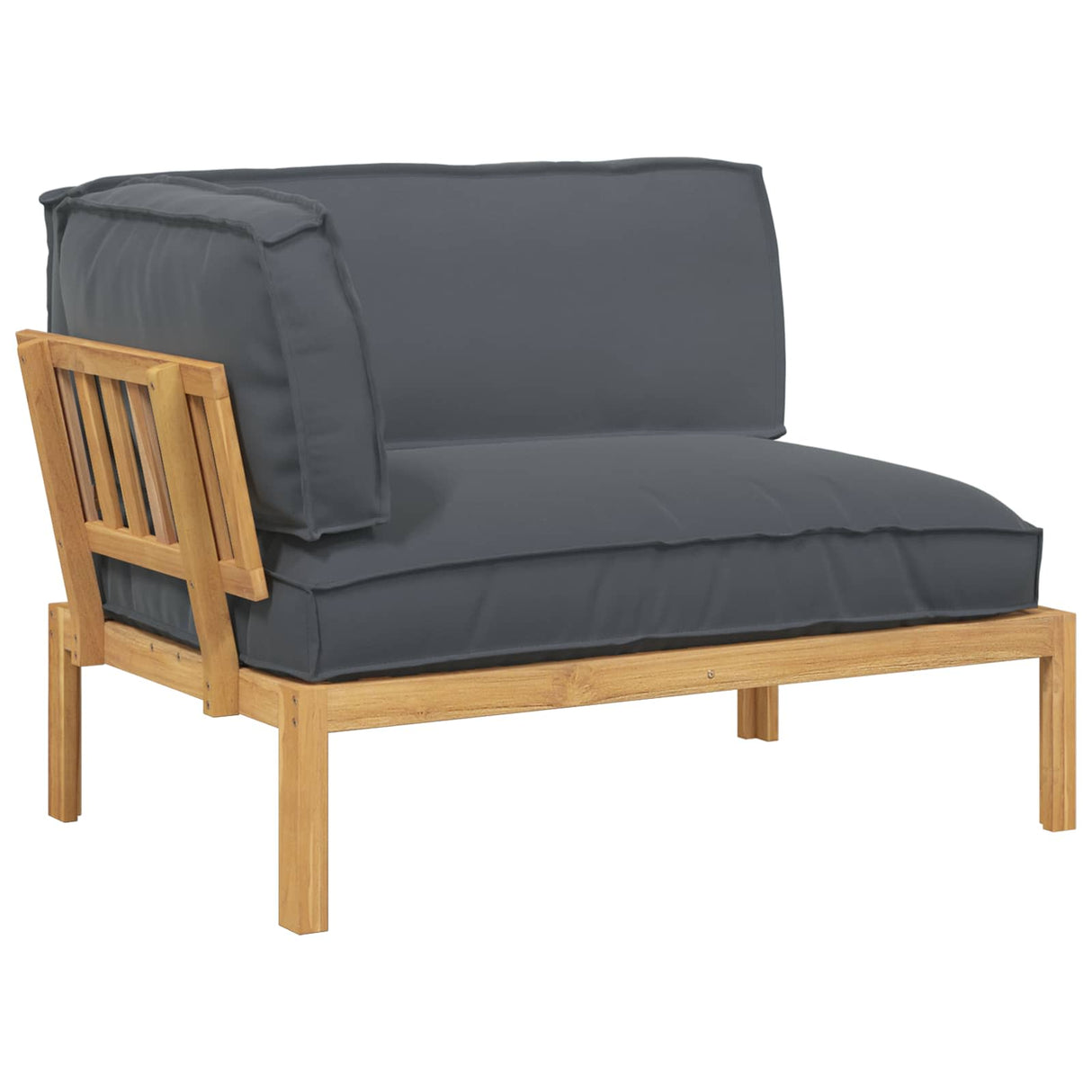Sofa Set Plain Anthracite 133 x 92 x 69 cm Solid Acacia Wood