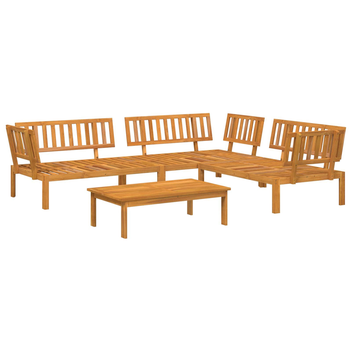 Sofa Set with Cushion Plain 4 pcs Anthracite Solid Acacia Wood