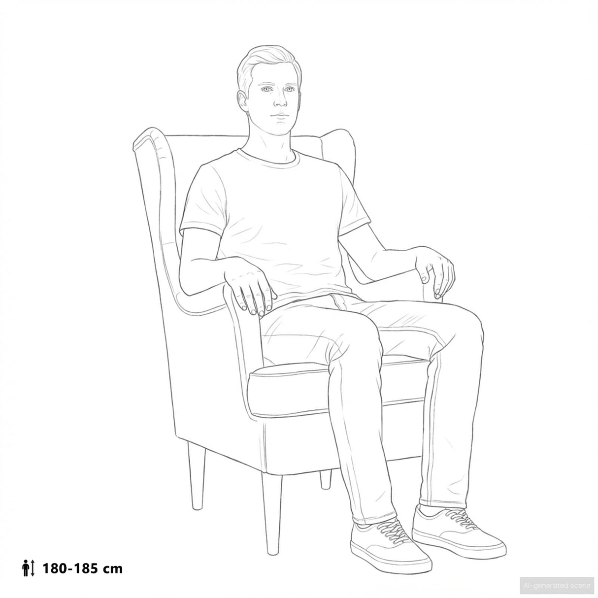 Armchair Black Velvet