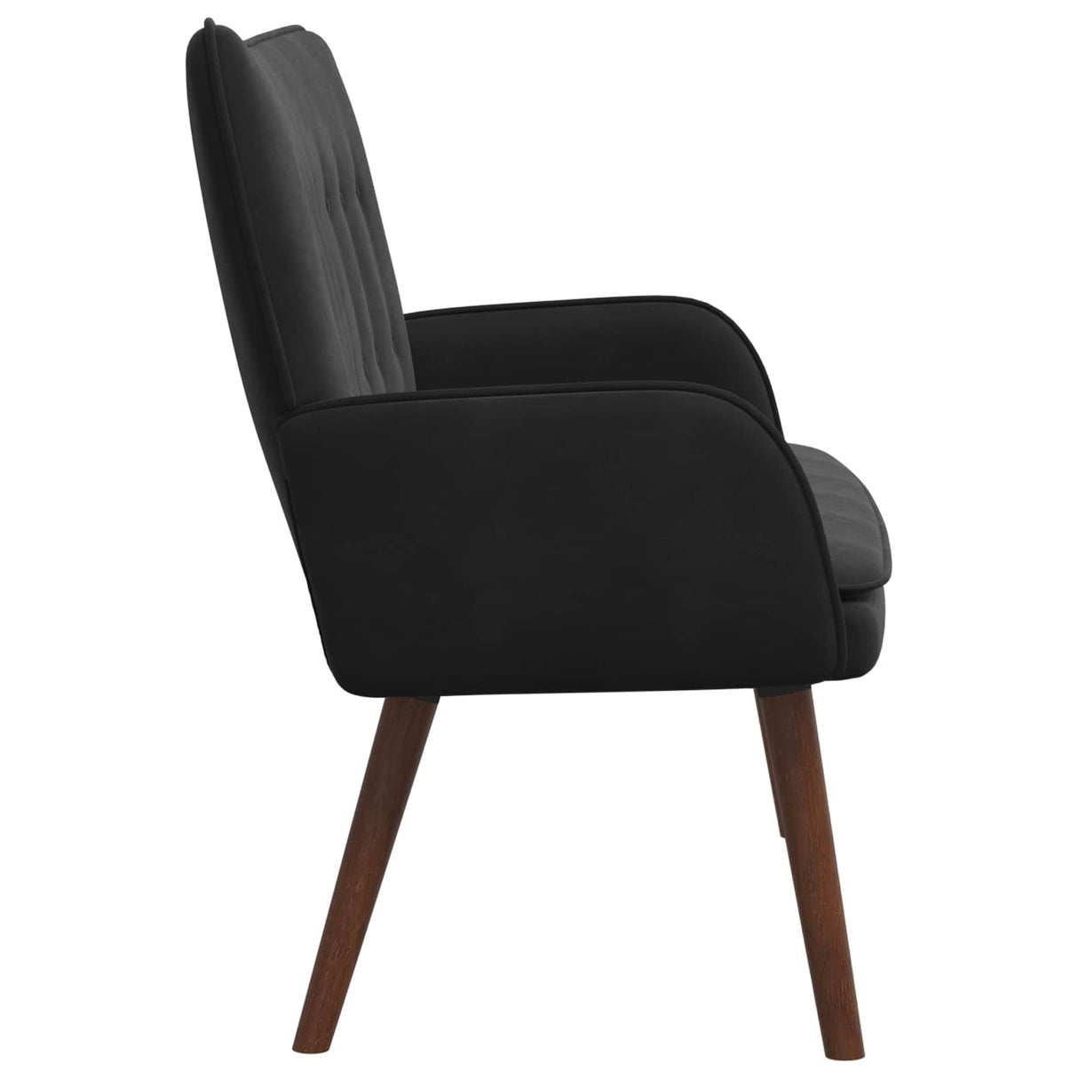 Two Seater Sofa Black 115 x 61 x 87 cm Velvet