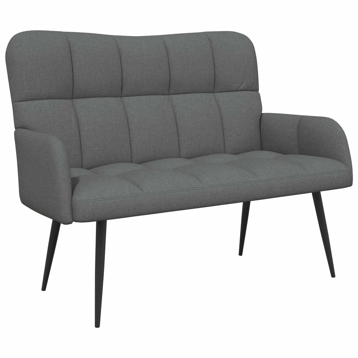 Two Seater Sofa Dark Grey 115 x 61 x 87 cm Fabric
