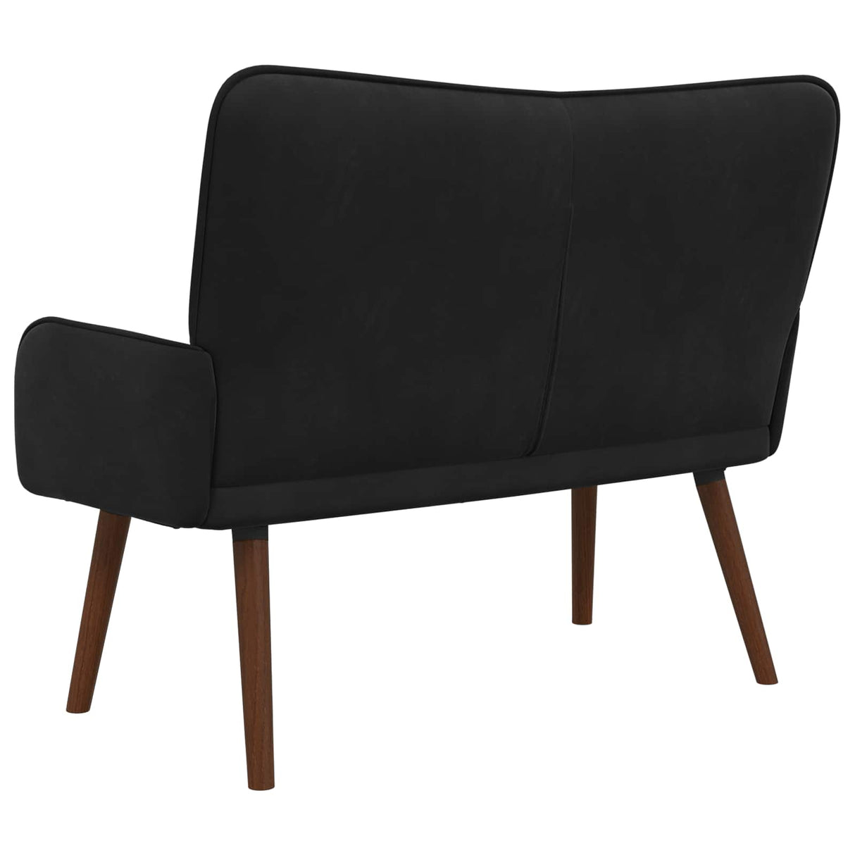 Two Seater Sofa Black 115 x 61 x 87 cm Velvet