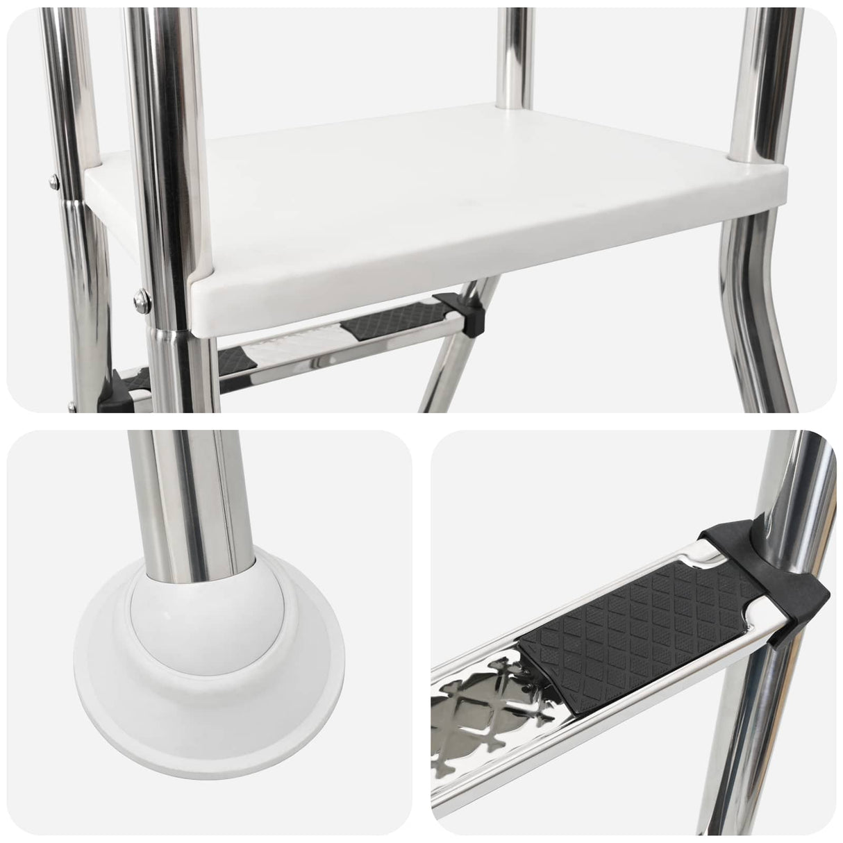 Partially in-ground pool ladder 172 x 106 cm 3-Step