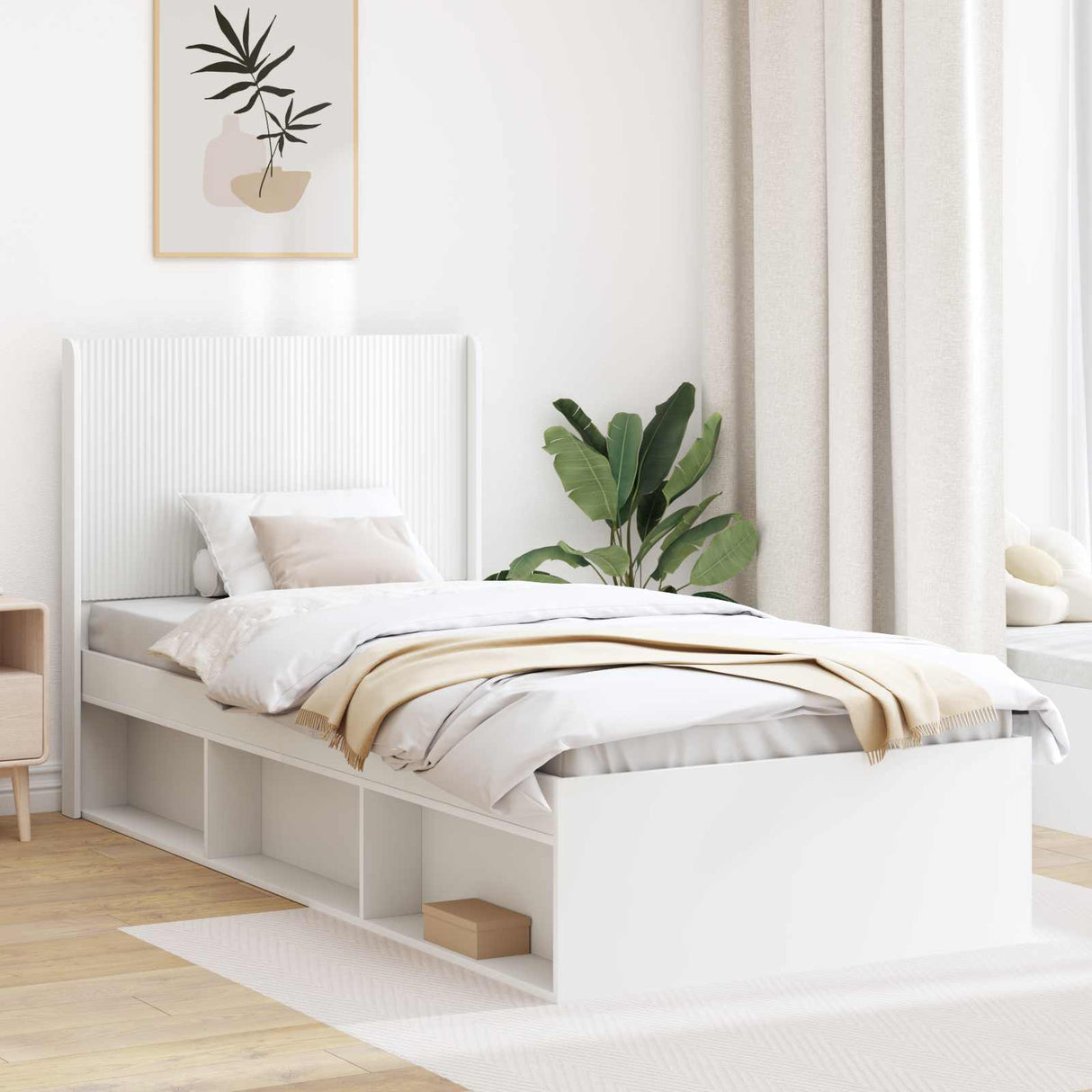 Headboard White Engineered Wood