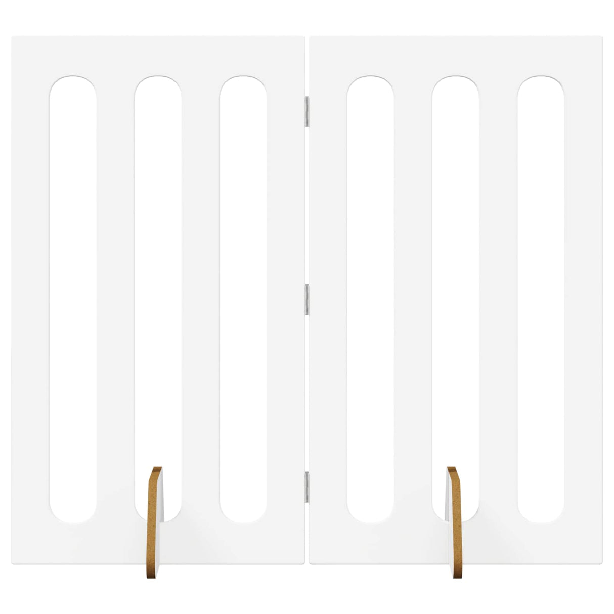 Folding Pet Fence 2 pcs White 100.5 x 38 x 90 cm