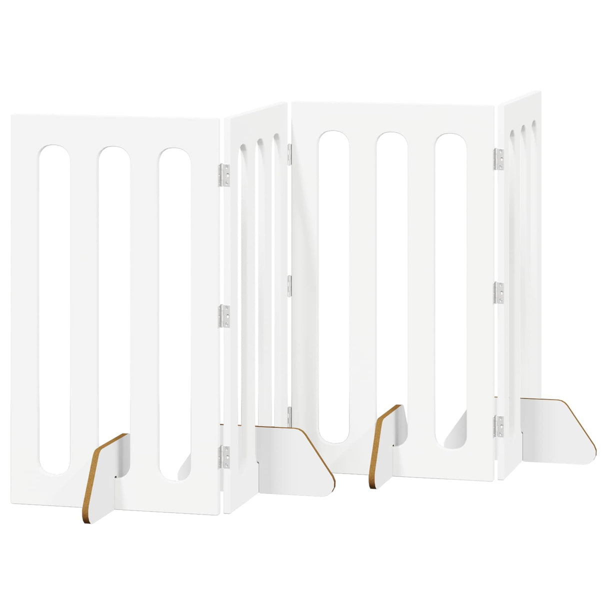 Folding Pet Fence 4 pcs White 201 x 38 x 90 cm Engineered Wood