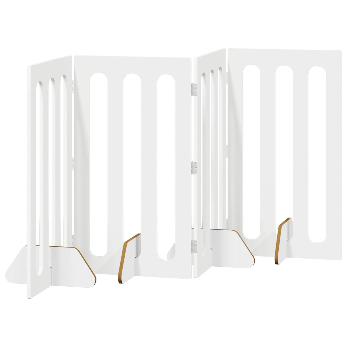 Folding Pet Fence 4 pcs White 201 x 38 x 90 cm Engineered Wood