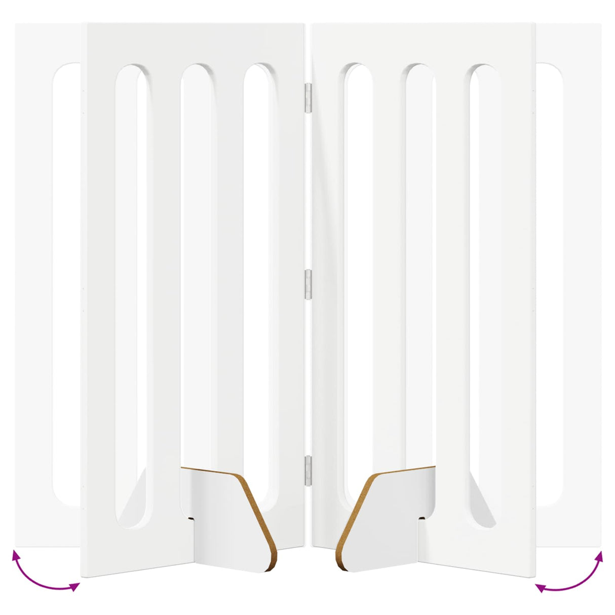 Folding Pet Fence 4 pcs White 201 x 38 x 90 cm Engineered Wood