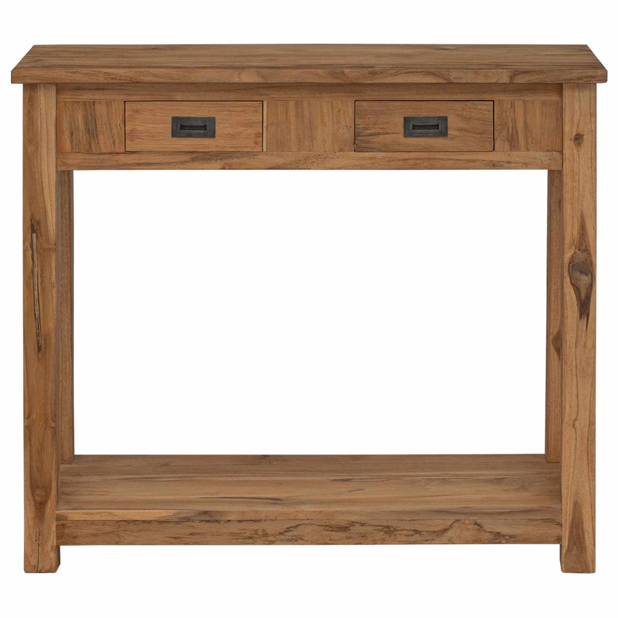 Console Table Natural 90 x 30 x 80 cm Solid Teak Wood