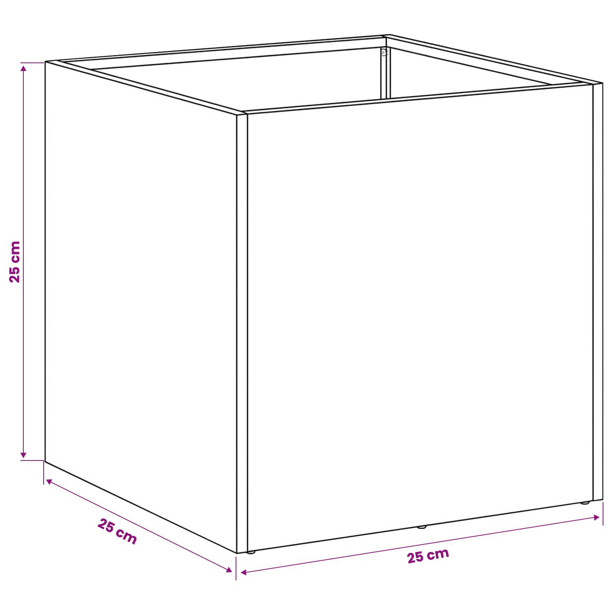 Garden Planter 2 pcs Anthracite 25 x 25 x 25 cm