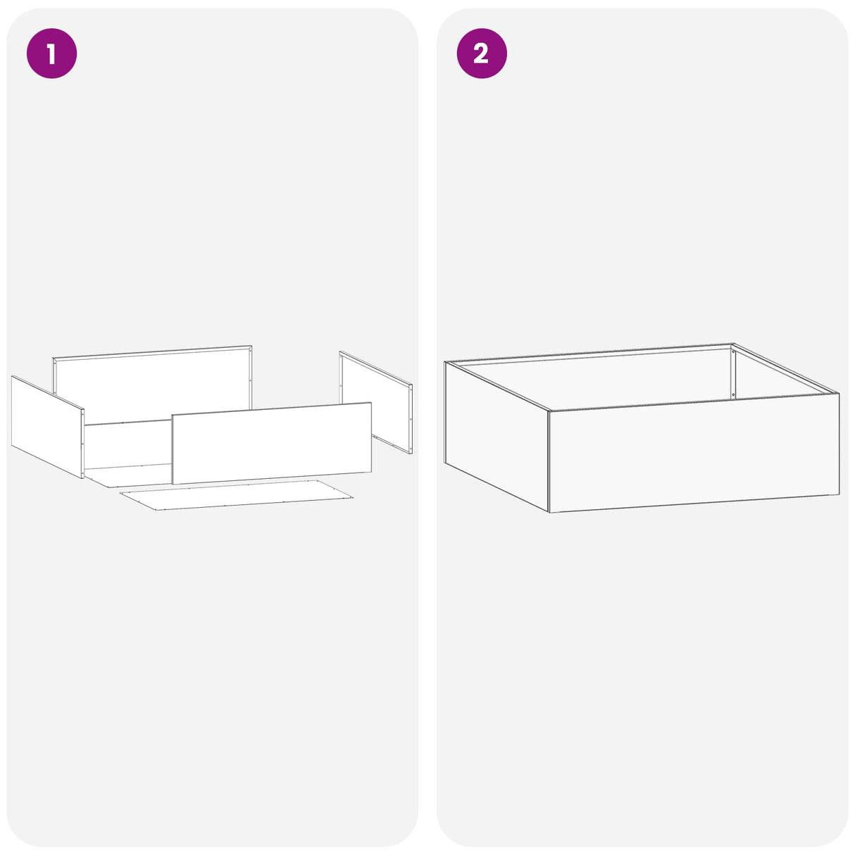 Garden Planter 2 pcs Anthracite 40 x 40 x 20 cm
