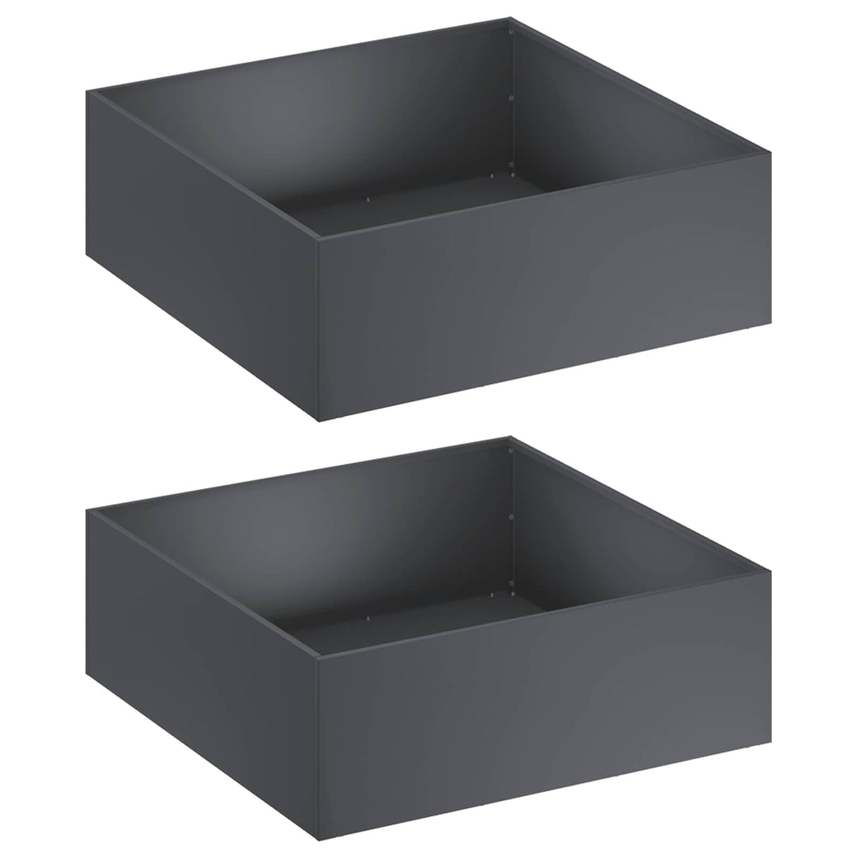 Garden Planter 2 pcs Anthracite 40 x 40 x 20 cm