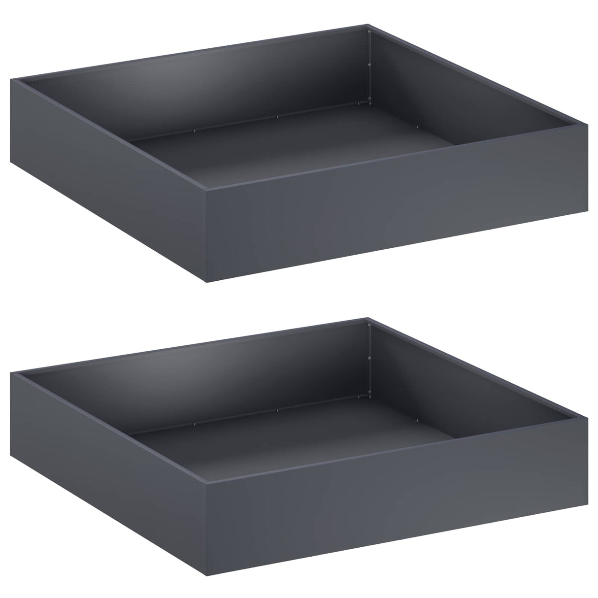 Garden Planter 2 pcs Anthracite 80 x 80 x 20 cm