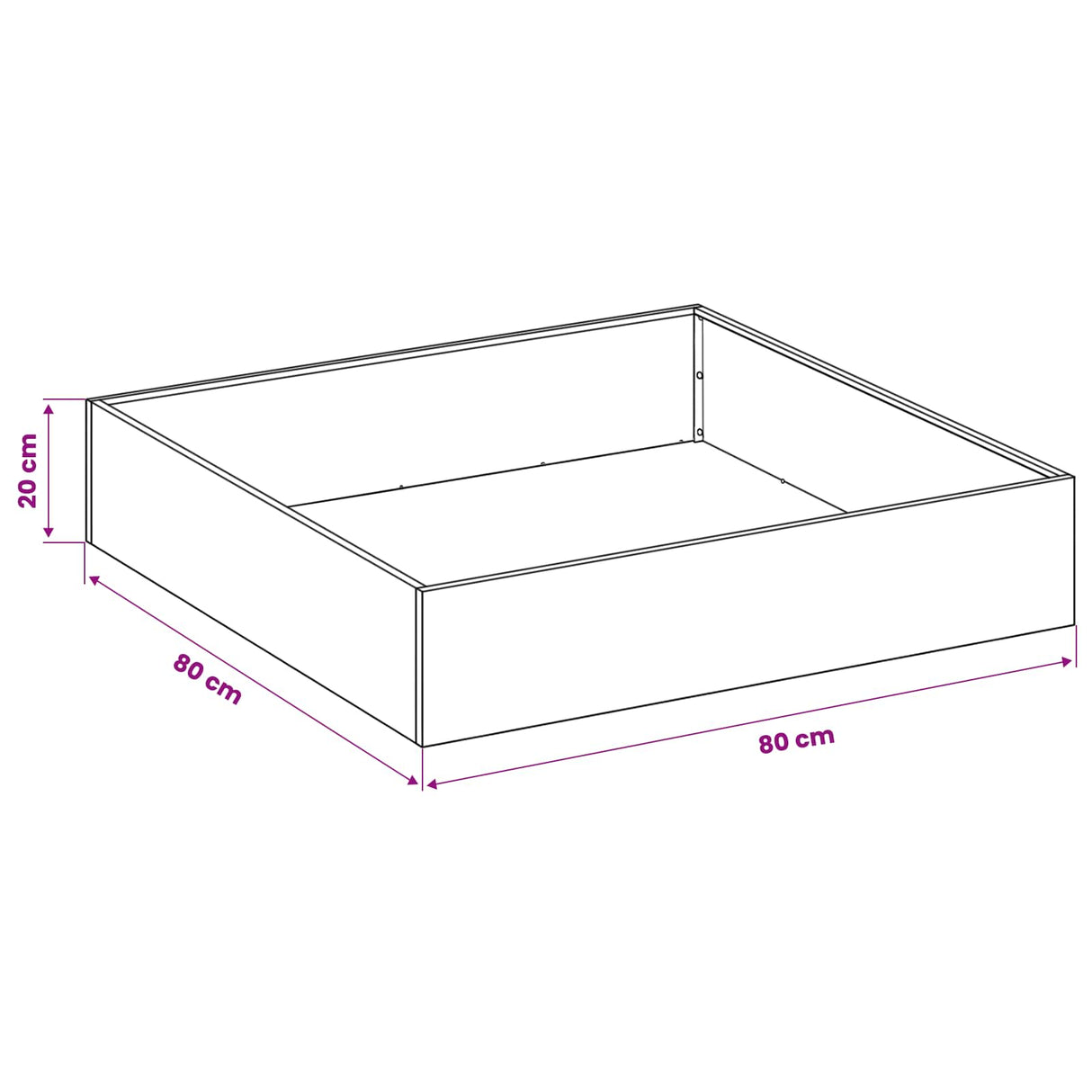 Garden Planter 2 pcs Anthracite 80 x 80 x 20 cm