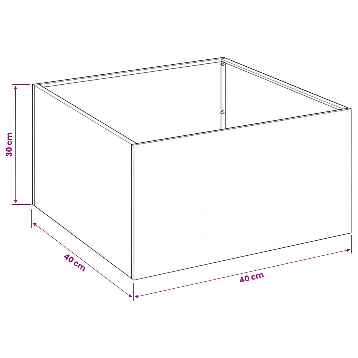 Garden Planter 2 pcs Anthracite 40 x 40 x 30 cm