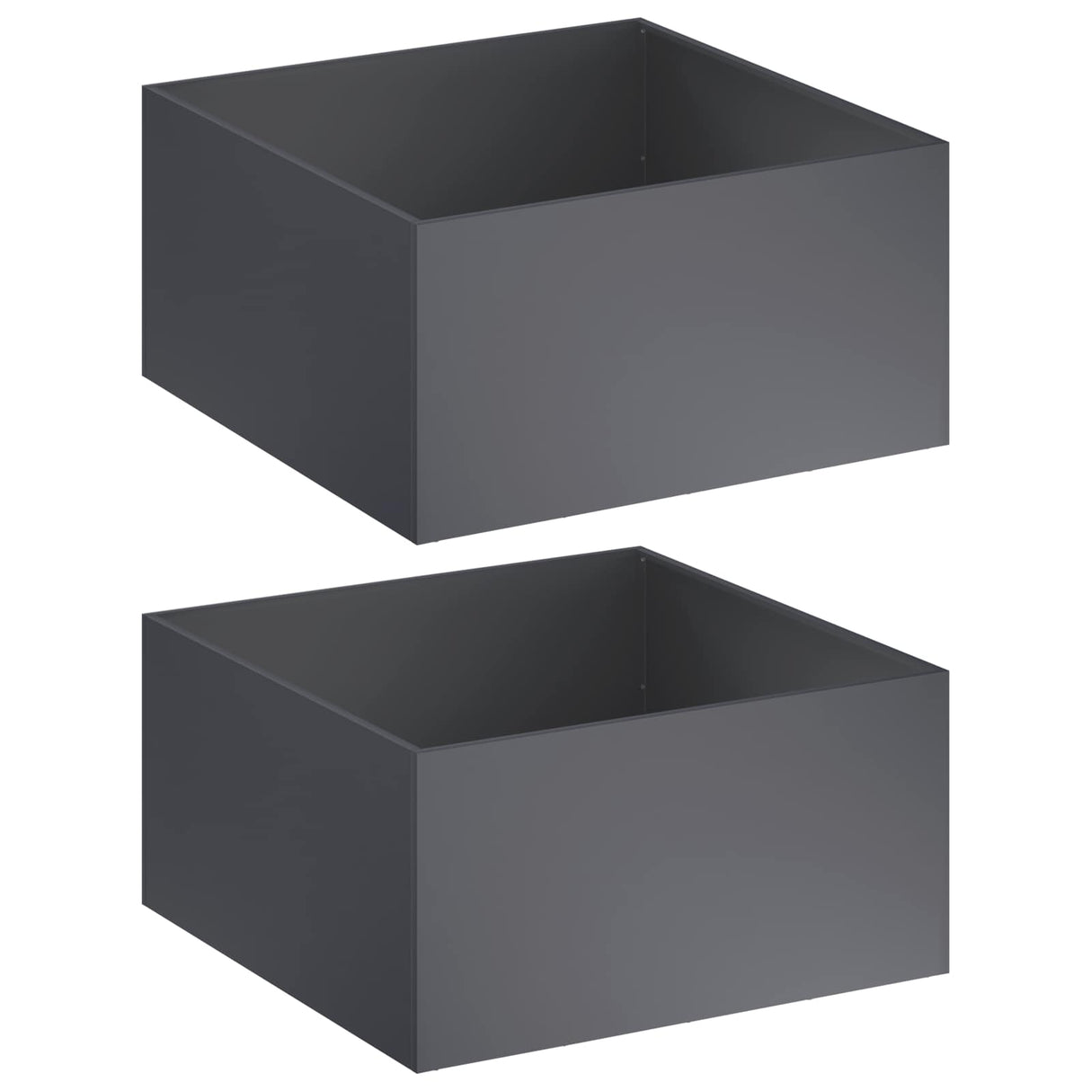 Garden Planter 2 pcs Anthracite 60 x 60 x 40 cm