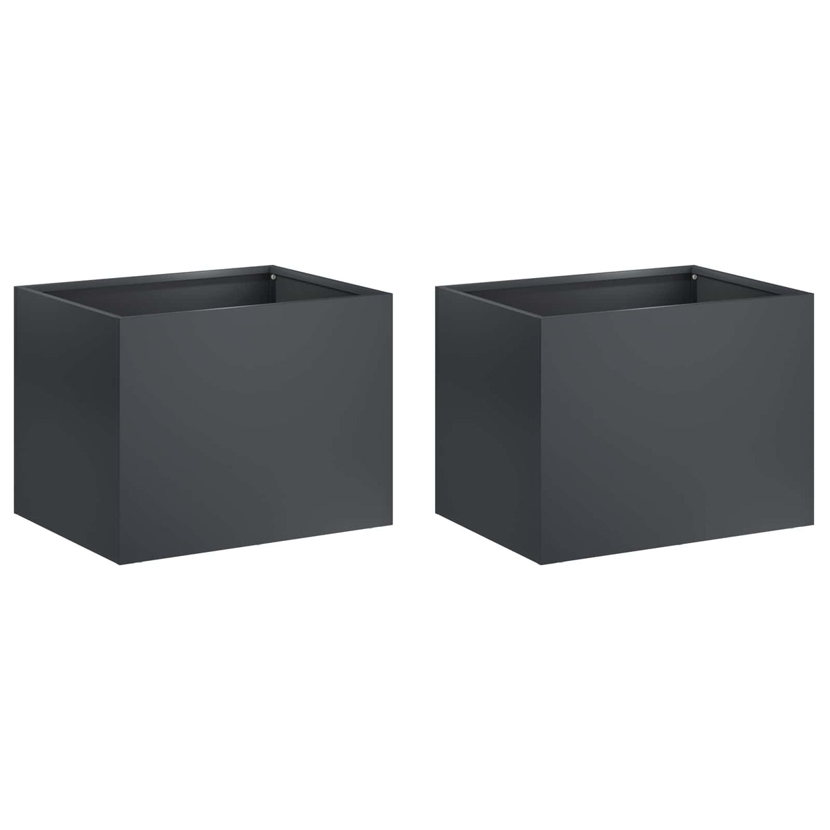 Garden Planter 2 pcs Anthracite 40 x 30 x 30 cm