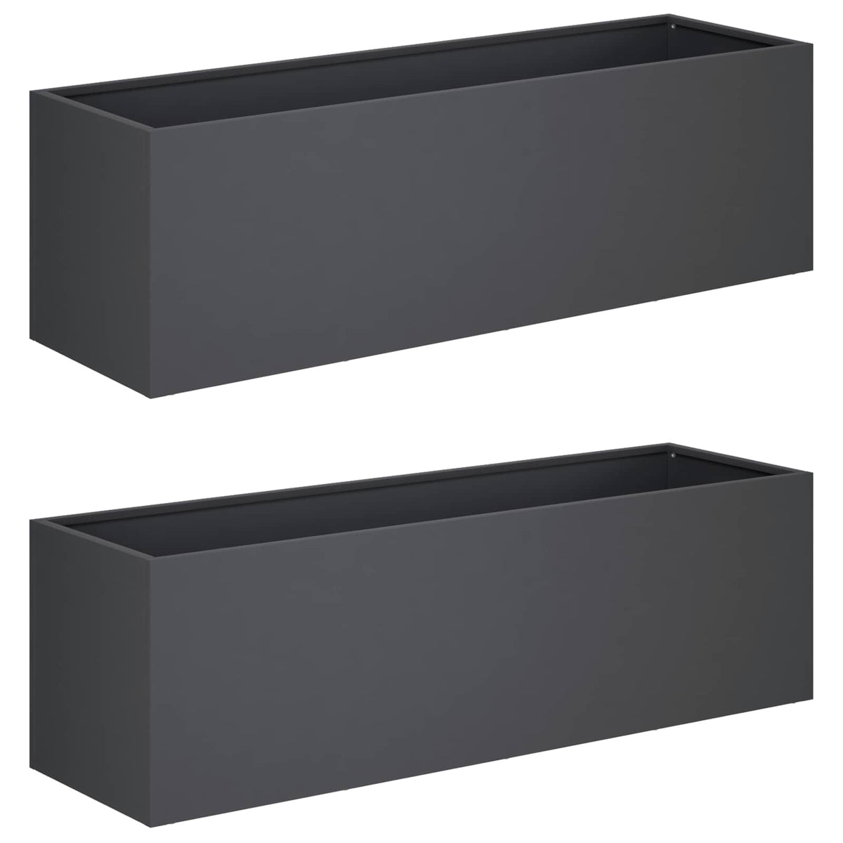 Garden Planter 2 pcs Anthracite 80 x 30 x 30 cm