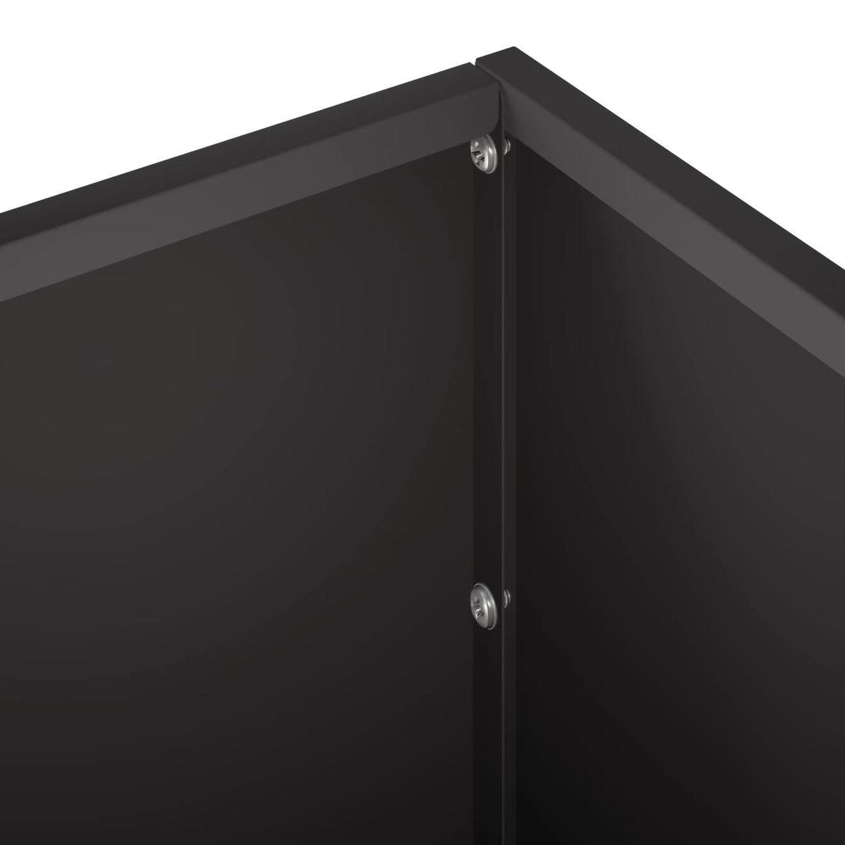 Garden Planter 2 pcs Black 100 x 30 x 30 cm Cold-rolled Steel