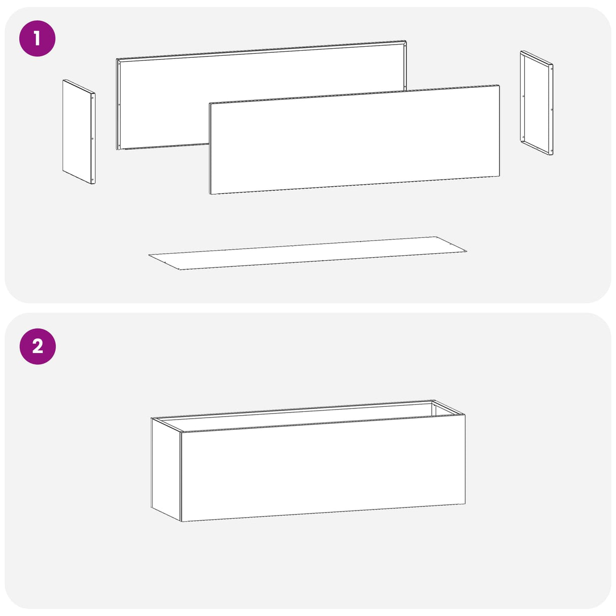 Garden Planter 2 pcs Black 100 x 30 x 30 cm Cold-rolled Steel