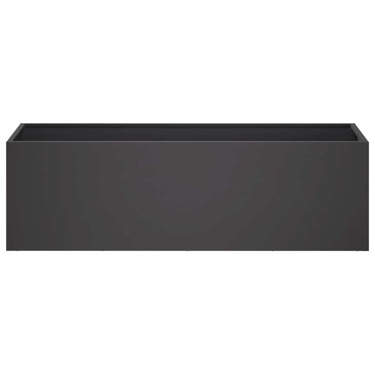 Garden Planter 2 pcs Black 100 x 30 x 30 cm Cold-rolled Steel