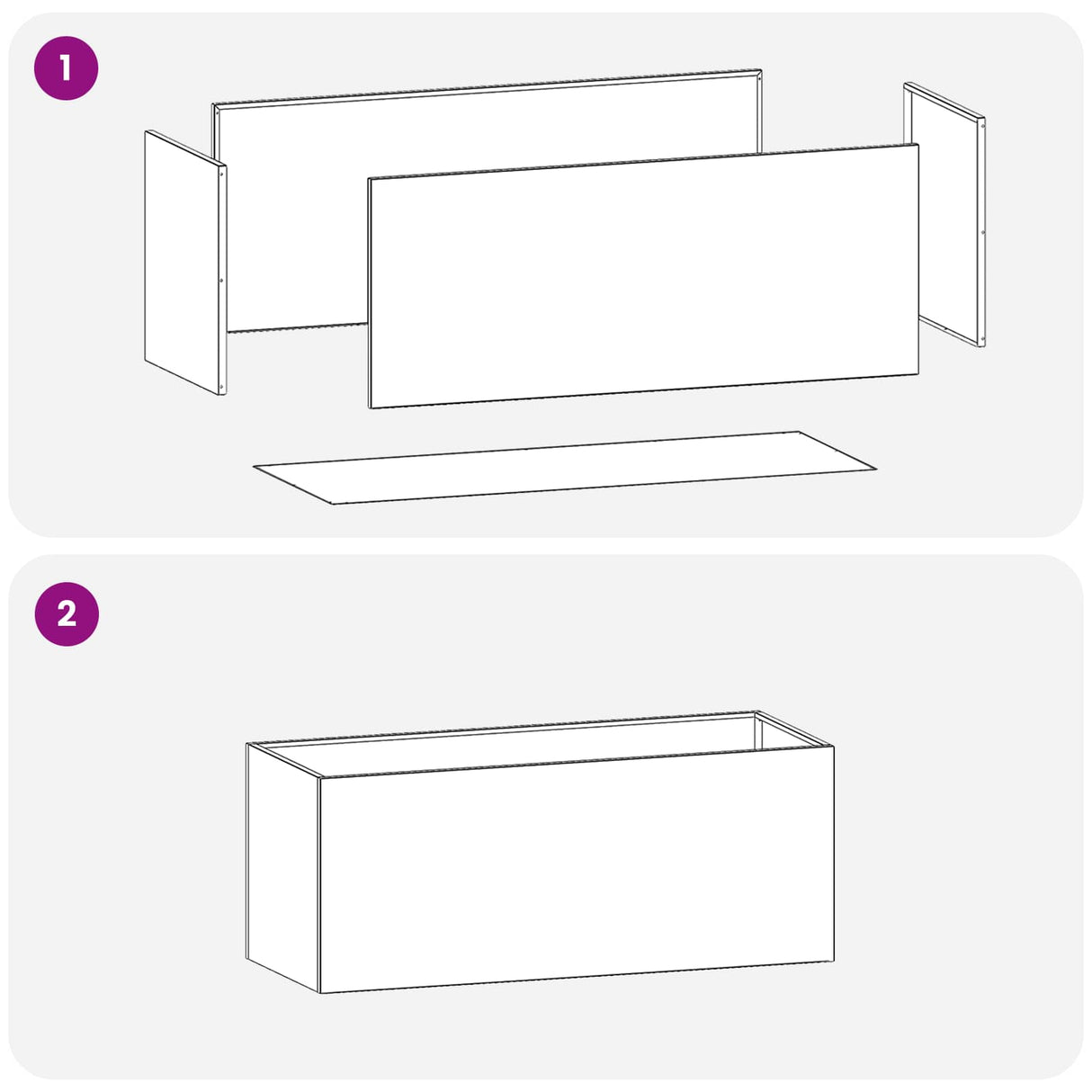 Garden Planter 2 pcs Anthracite 100 x 40 x 40 cm