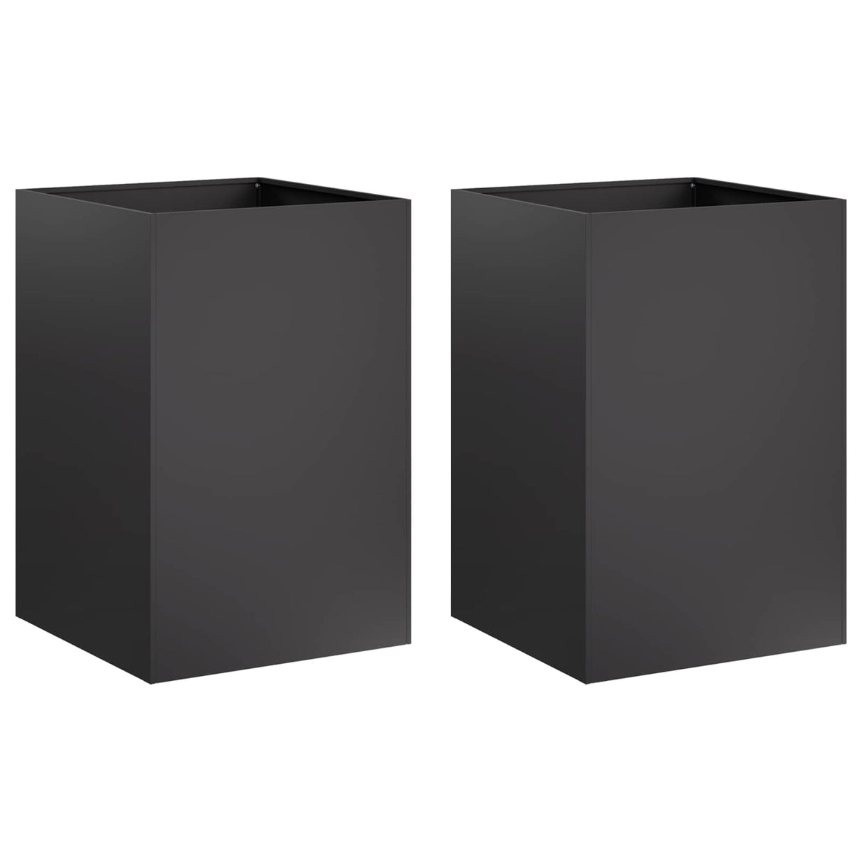 Garden Planter 2 pcs Black 50 x 50 x 75 cm Cold-rolled Steel