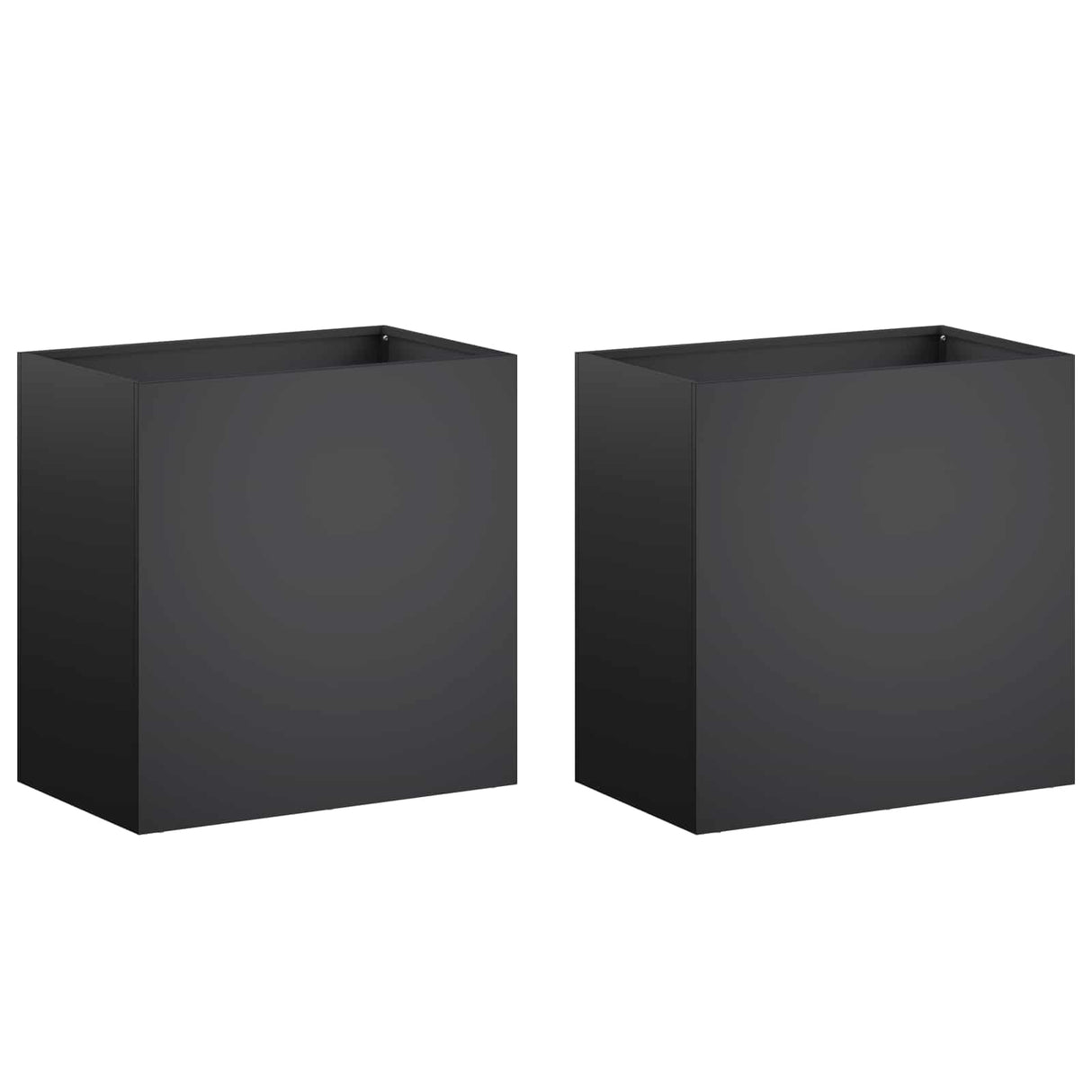 Garden Planter 2 pcs Black 50 x 30 x 40 cm Cold-rolled Steel