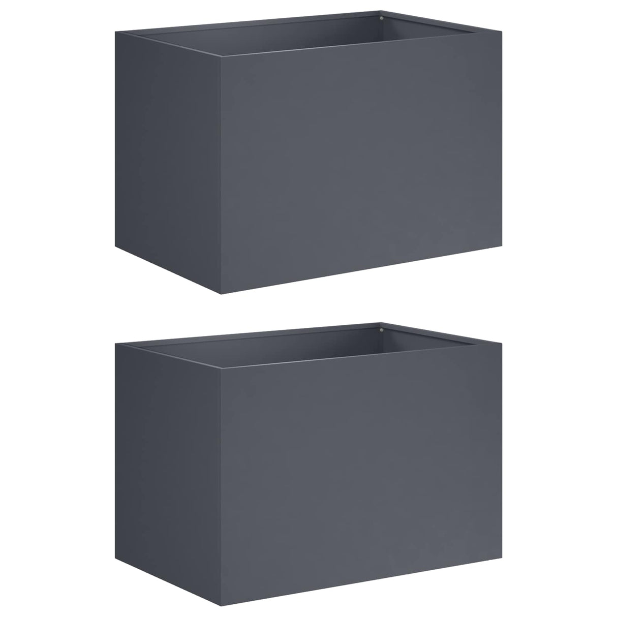 Garden Planter 2 pcs Anthracite 50 x 40 x 40 cm